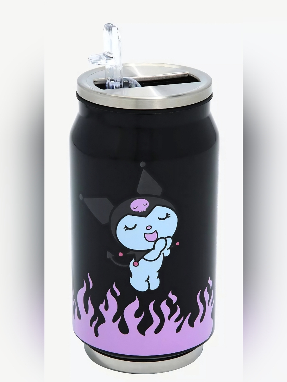 Kuromi Flames Soda Can 10oz Water Bottle New